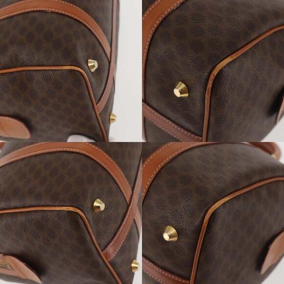CELINE Macadam Canvas Boston Bag Pvc Brown Gold - Picture 10 of 12